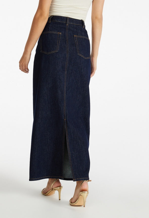Kelcey Maxi Denim Skirt Whisper