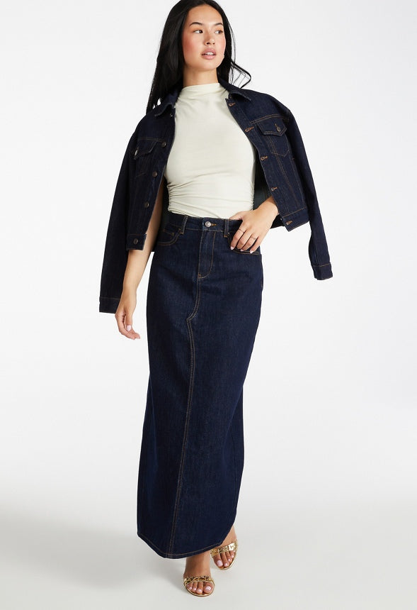 Kelcey Maxi Denim Skirt Whisper