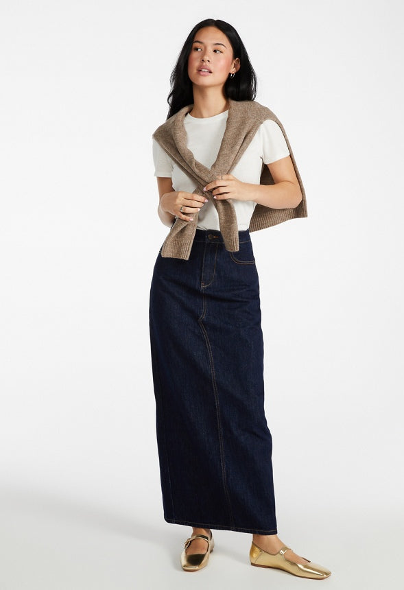 Kelcey Maxi Denim Skirt Whisper