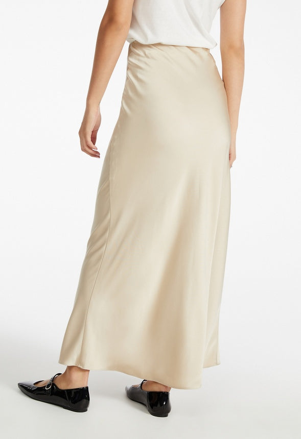 Charmeuse Maxi Skirt Cream