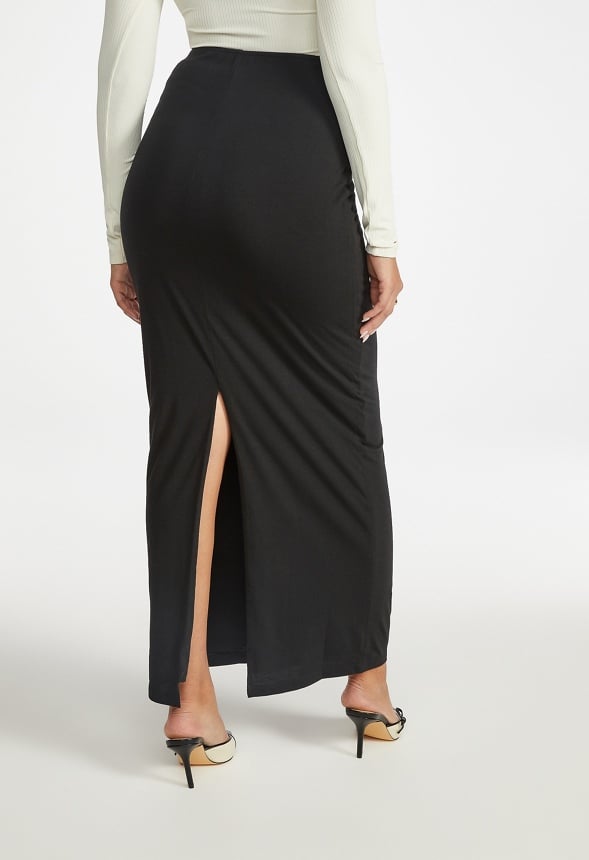 Maxi Tummy Tamer Skirt Black Caviar