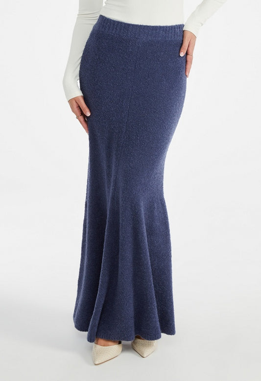 Maxi Sweater Skirt Ombre Blue