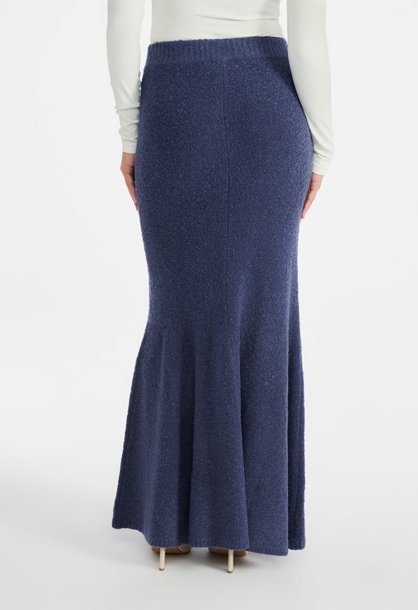 Maxi Sweater Skirt Ombre Blue