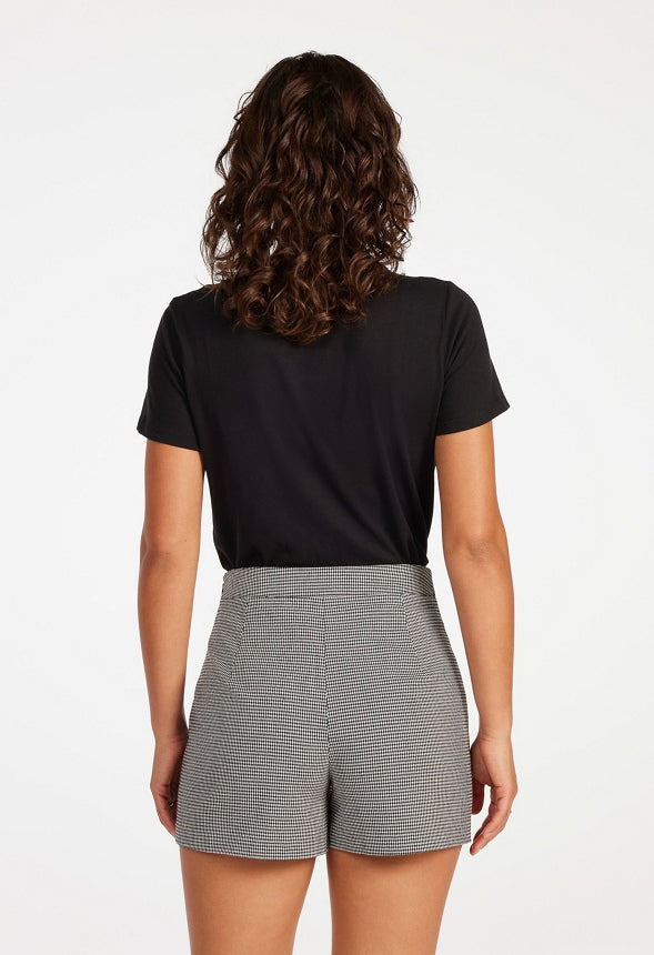 Houndstooth Skort Black/ White Houndstooth