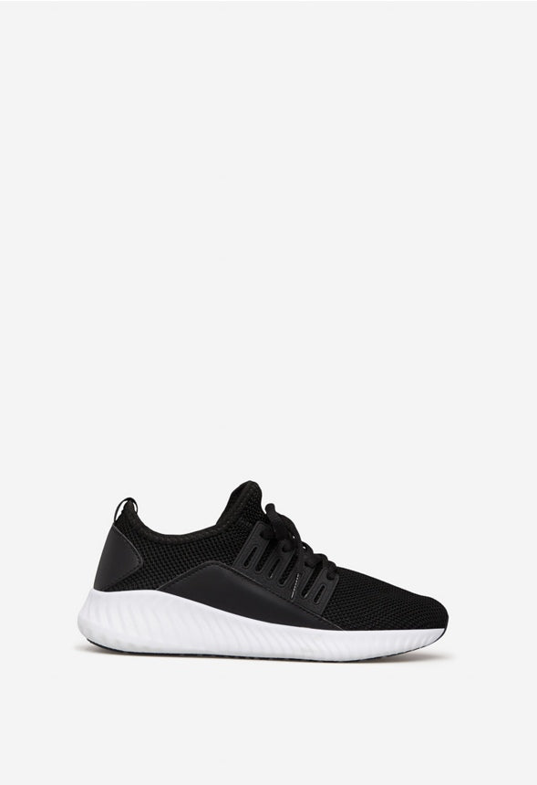 VELINDA KNIT FLAT SNEAKER Black