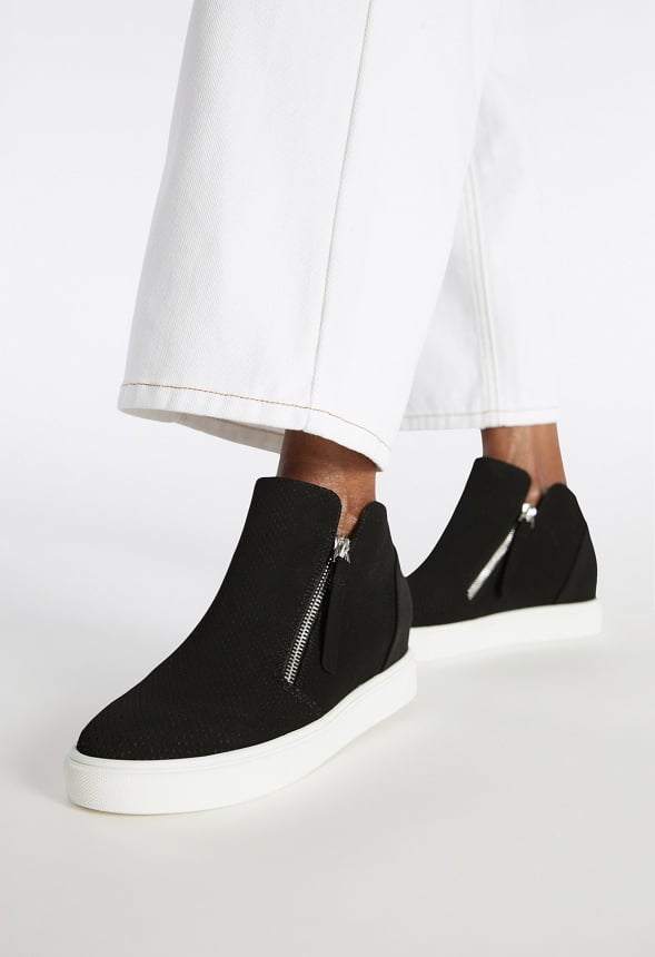 Kayden Wedge Sneaker Black