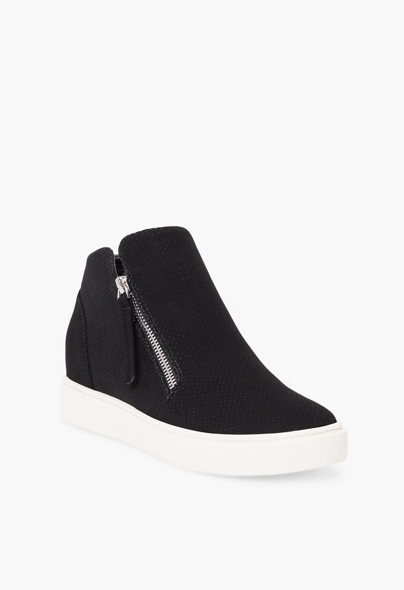 Kayden Wedge Sneaker Black