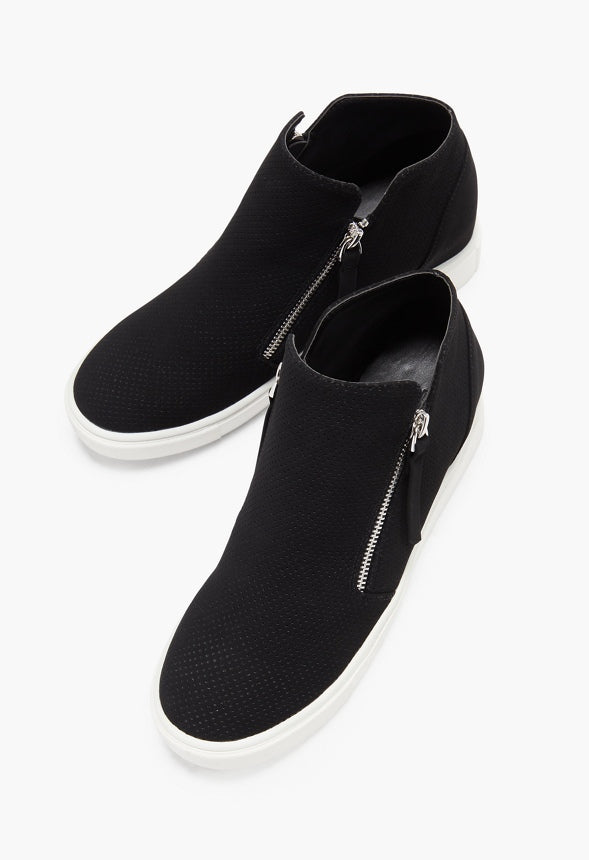 Kayden Wedge Sneaker Black