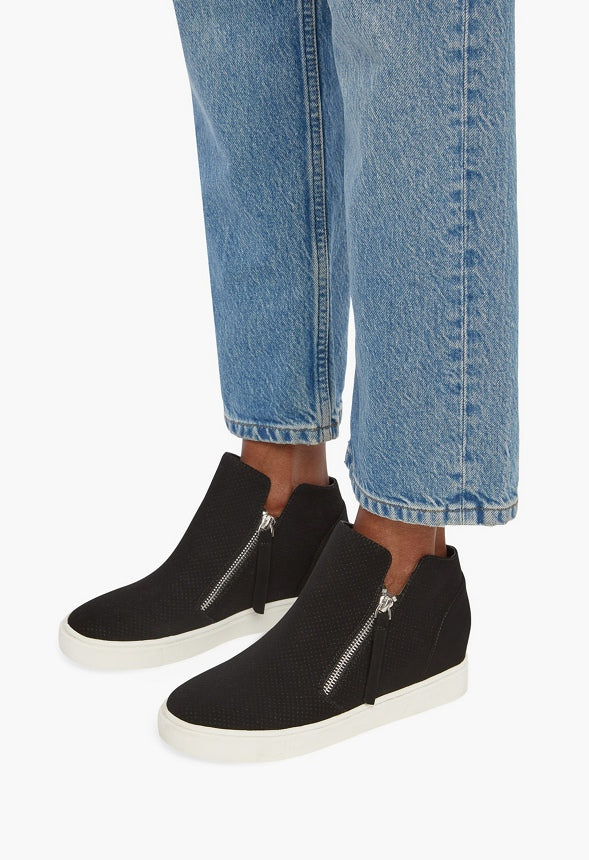 Kayden Wedge Sneaker Black