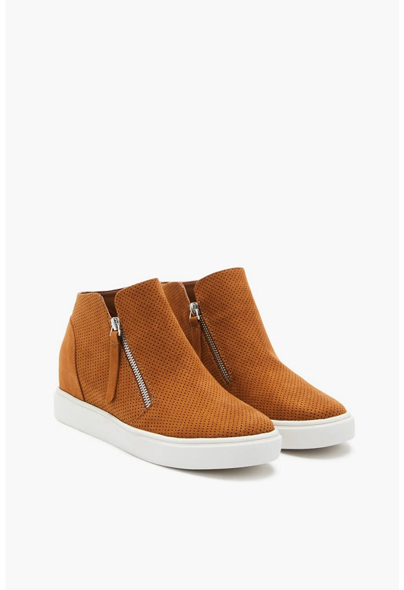 Kayden Wedge Sneaker Camel
