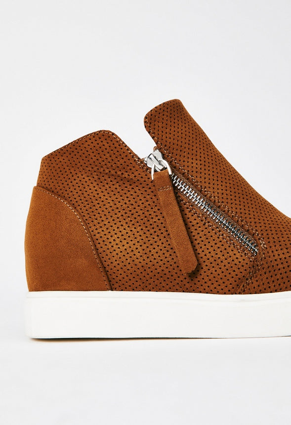 Kayden Wedge Sneaker Camel