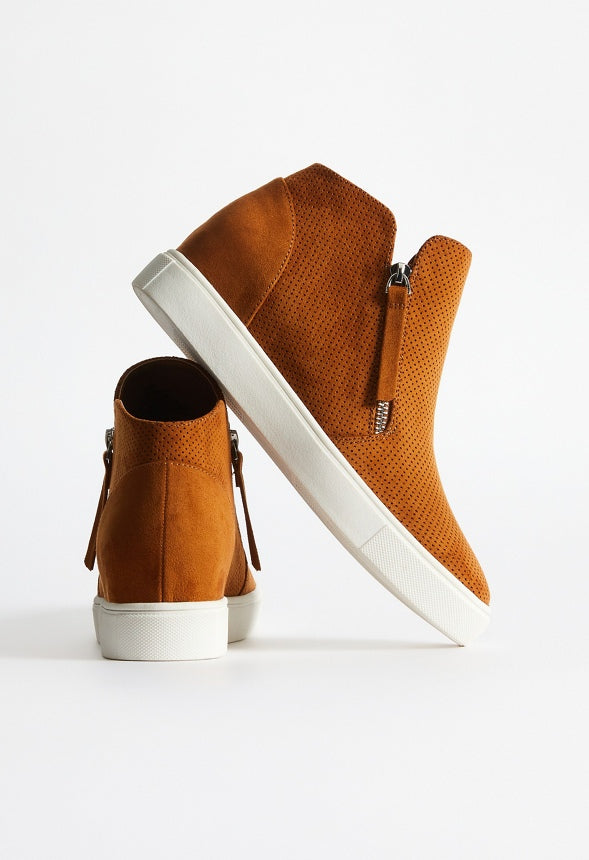 Kayden Wedge Sneaker Camel