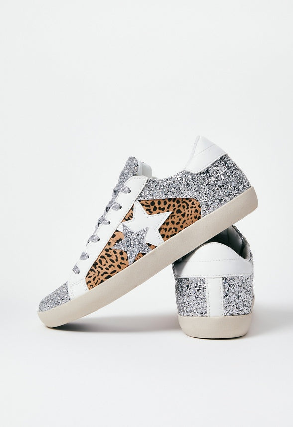 Zaylee Embellished Sneaker Summer Leopard/Silver Multi