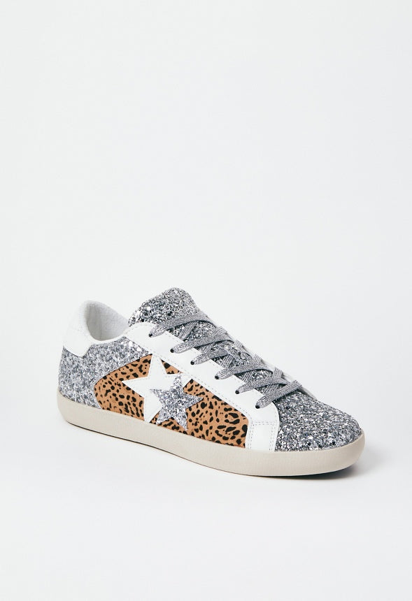 Zaylee Embellished Sneaker Summer Leopard/Silver Multi