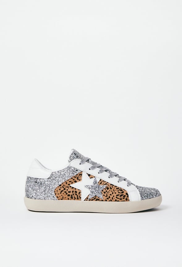 Zaylee Embellished Sneaker Summer Leopard/Silver Multi