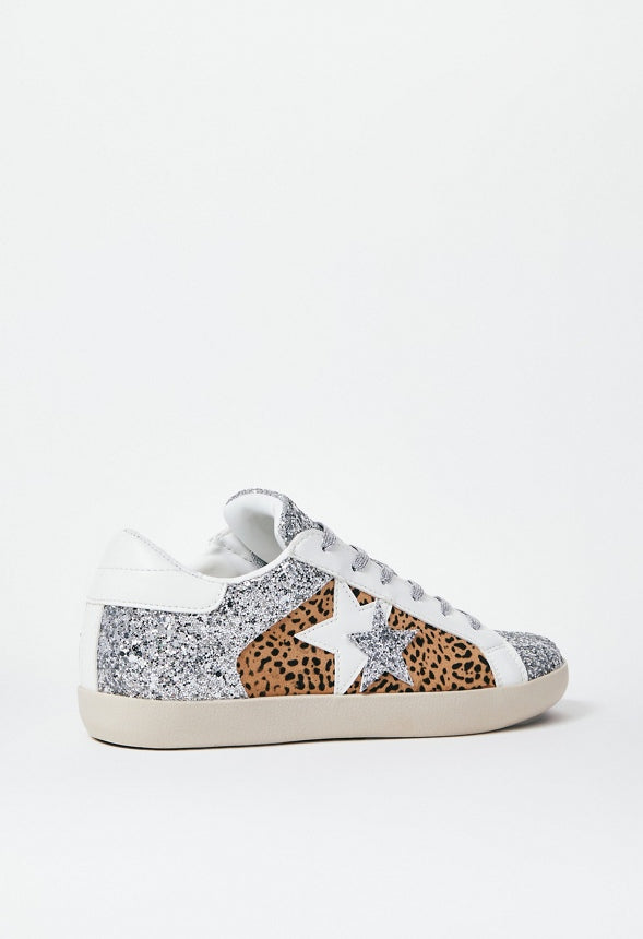 Zaylee Embellished Sneaker Summer Leopard/Silver Multi