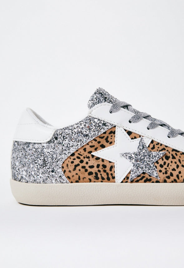 Zaylee Embellished Sneaker Summer Leopard/Silver Multi