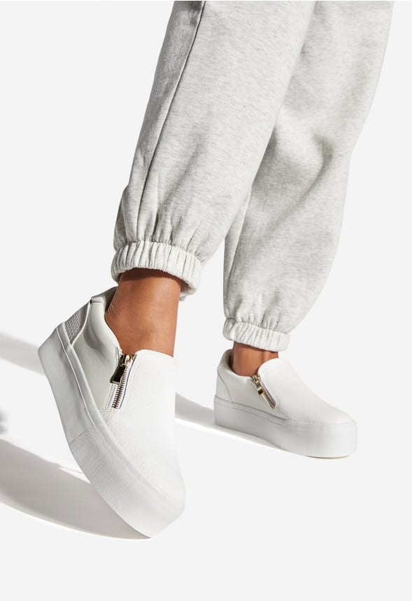 JAKALYN FLATFORM SNEAKER White