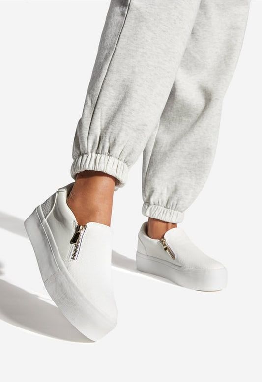 JAKALYN FLATFORM SNEAKER White