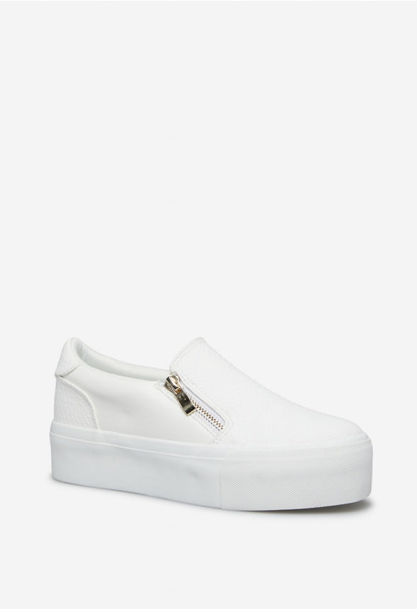 JAKALYN FLATFORM SNEAKER White