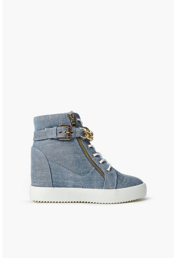 Aleale High Top Wedge Sneaker Chambray