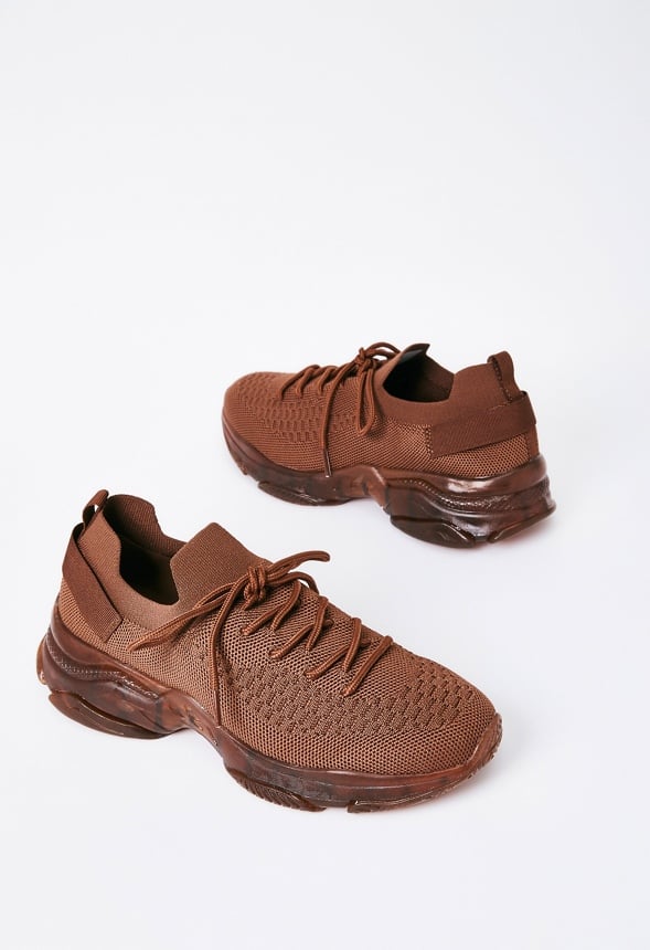 Dridda Chunky Sneaker Leather Brown