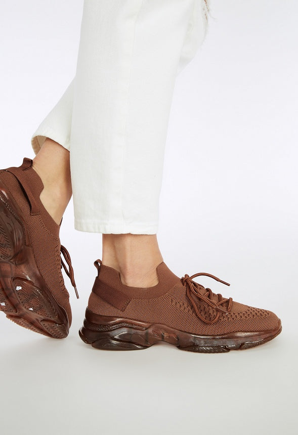 Dridda Chunky Sneaker Leather Brown
