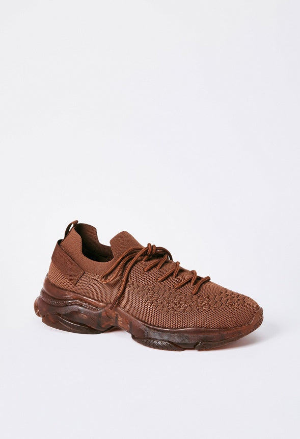 Dridda Chunky Sneaker Leather Brown