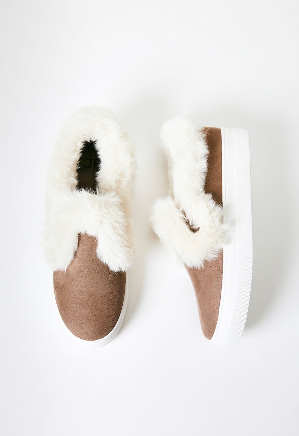 Eloise Faux Fur Slip-On Sneaker Portabella