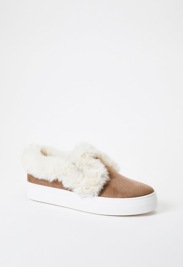 Eloise Faux Fur Slip-On Sneaker Portabella