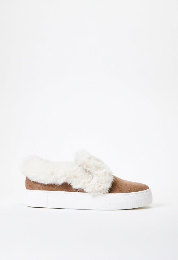 Eloise Faux Fur Slip-On Sneaker Portabella