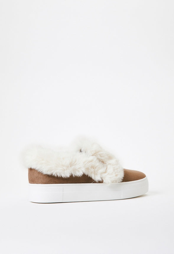 Eloise Faux Fur Slip-On Sneaker Portabella