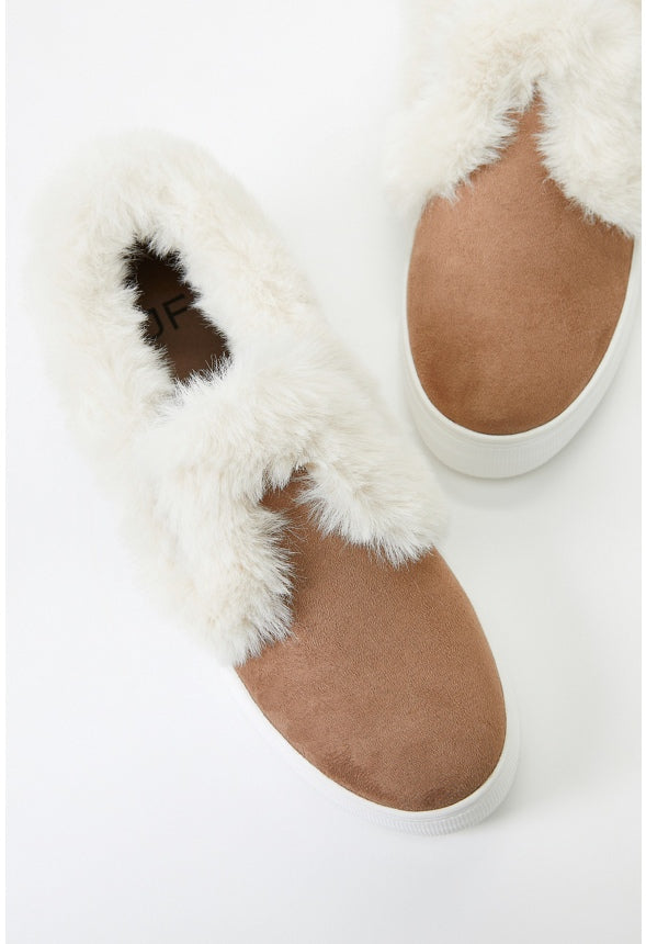 Eloise Faux Fur Slip-On Sneaker Portabella