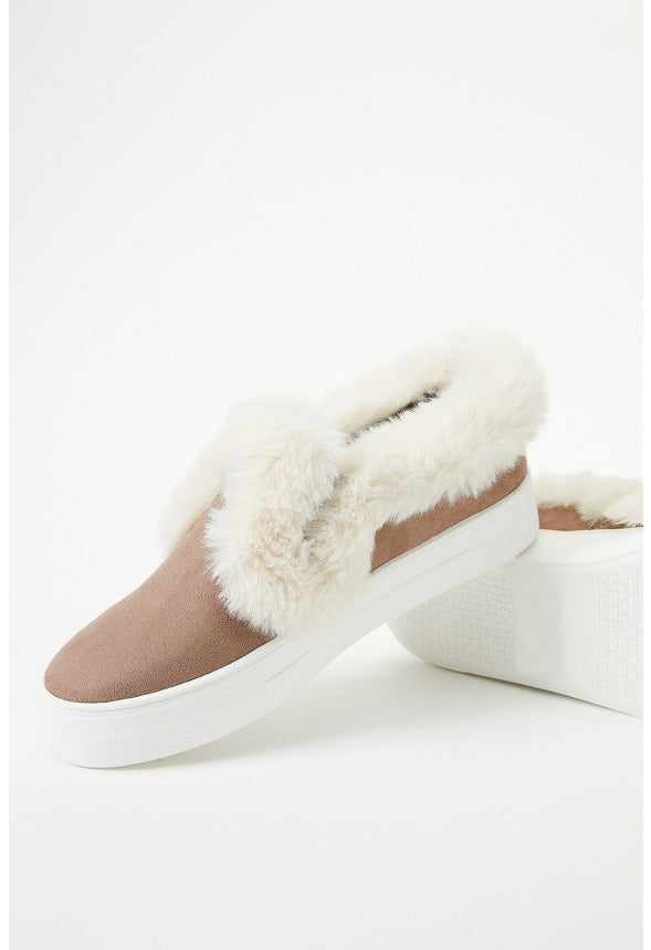 Eloise Faux Fur Slip-On Sneaker Portabella