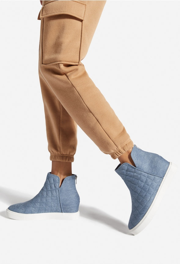 MURIEL FLATFORM SNEAKER Blue Denim