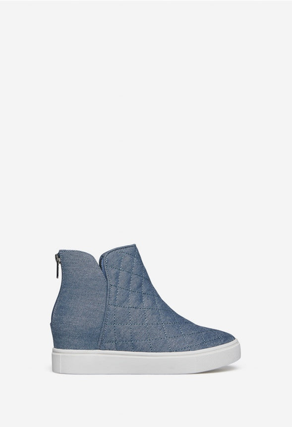 MURIEL FLATFORM SNEAKER Blue Denim