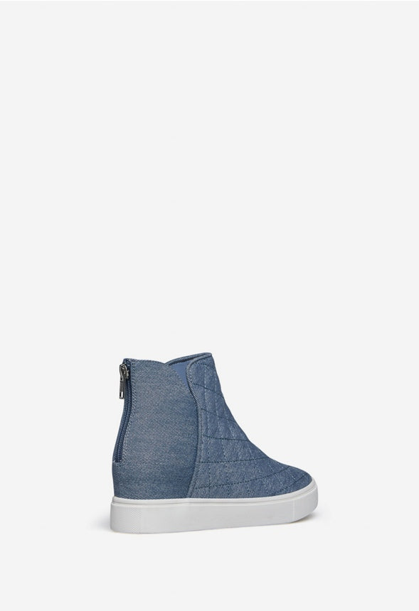 MURIEL FLATFORM SNEAKER Blue Denim