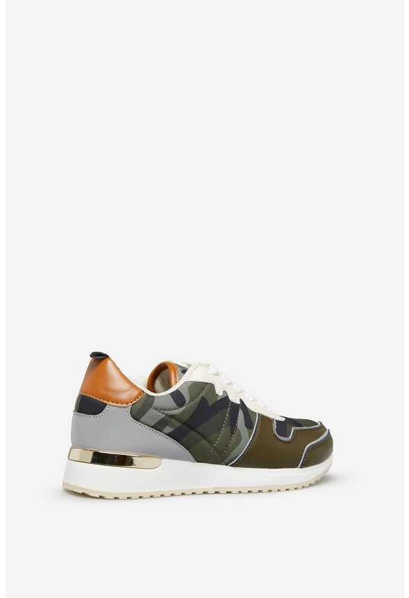 SHIFRA LACE UP SNEAKER Camo Multi