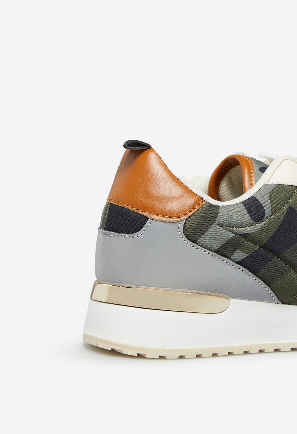 SHIFRA LACE UP SNEAKER Camo Multi