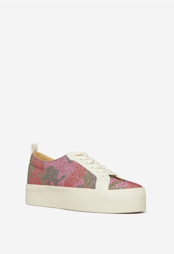 CATHLENE FLATFORM SNEAKER Hot Coral Camo