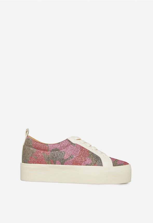 CATHLENE FLATFORM SNEAKER Hot Coral Camo