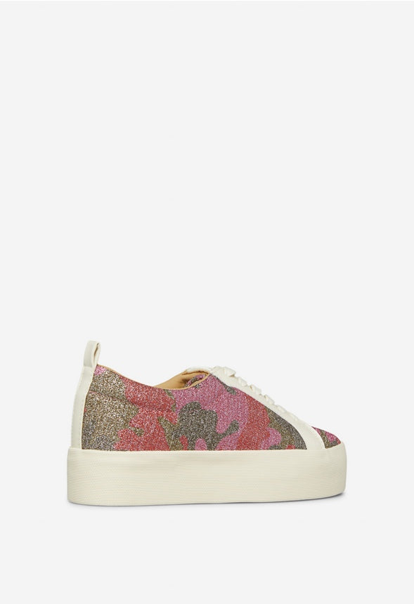 CATHLENE FLATFORM SNEAKER Hot Coral Camo