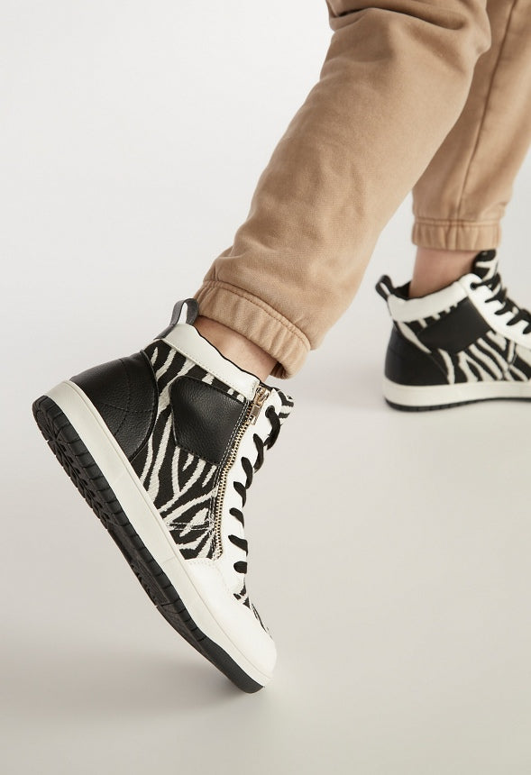 SONIQUE HIGH TOP SNEAKER Zebra Multi