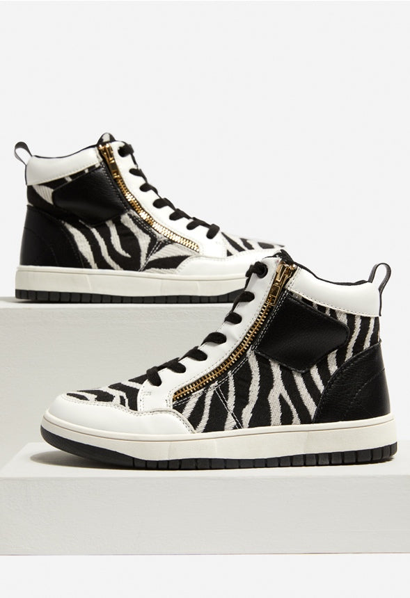 SONIQUE HIGH TOP SNEAKER Zebra Multi