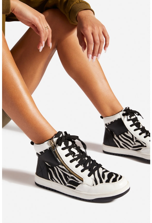 SONIQUE HIGH TOP SNEAKER Zebra Multi