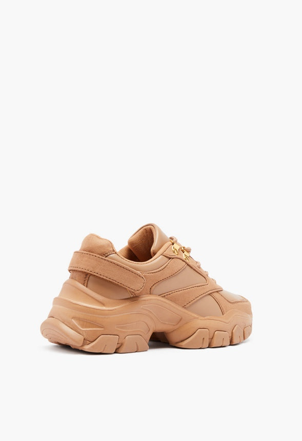XIMENA CHUNKY SNEAKER Lt Tan