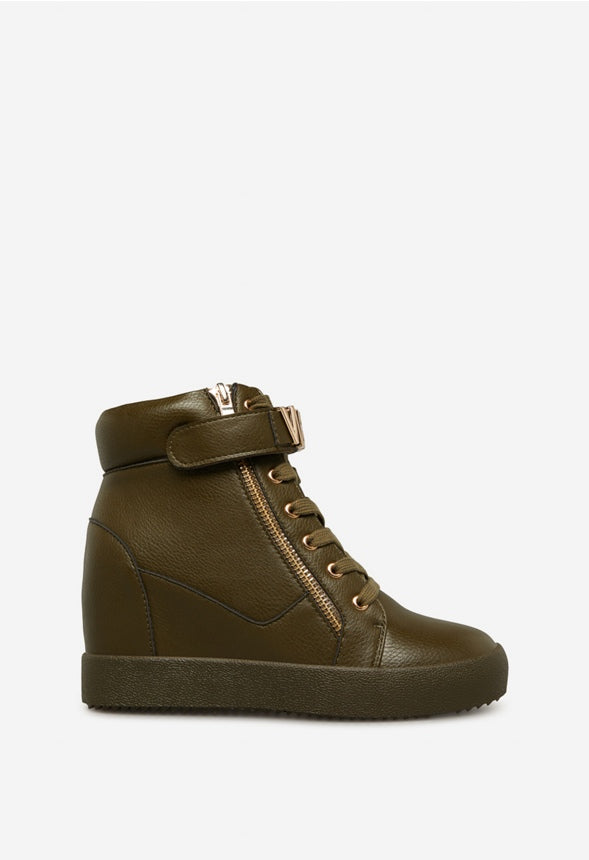 VIBES WEDGE SNEAKER Military Olive