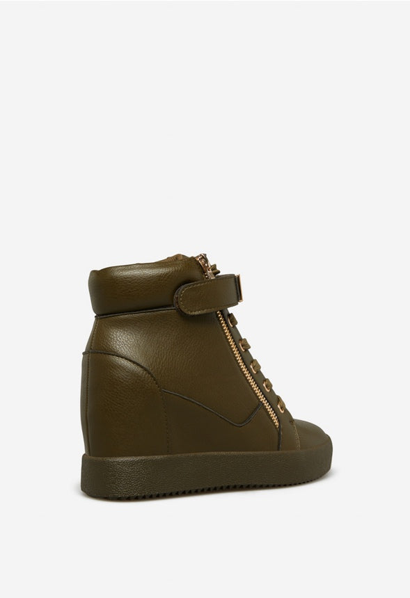 VIBES WEDGE SNEAKER Military Olive