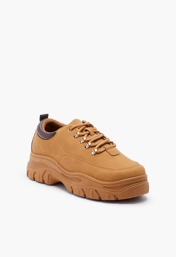 GEORGIA FLATFORM CHUNKY SNEAKER Tan