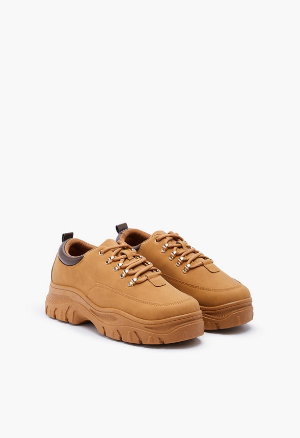 GEORGIA FLATFORM CHUNKY SNEAKER Tan